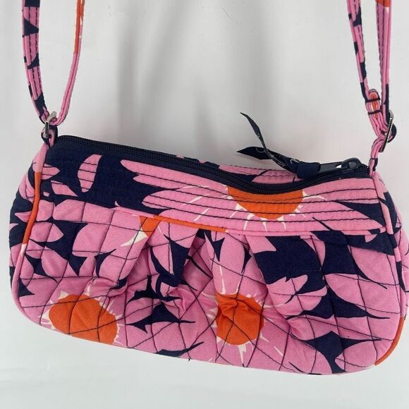 Vera Bradley Women's Shoulder Bag Loves Me Purse Mini Floral Quilted Pink - Picture 10 of 10